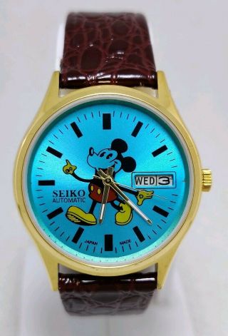 Vintage Seiko Mickey Mouse Cartoon Character Automatic Movement No.  6349 Watch