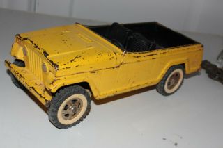 Vintage 1970s Tonka Jeepster Pressed Steel Yellow