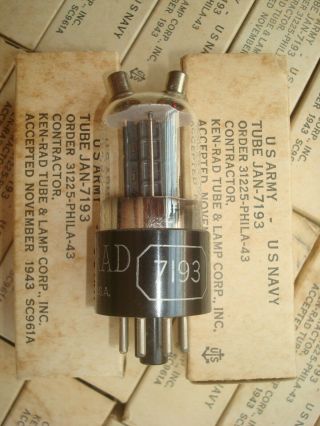 40 NOS Ken - Rad and National Union 7193 tube. 2