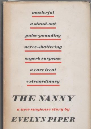 The Nanny A Suspense Story By Evelyn Piper - 1964 - Bce,  Vgc - Hbdj