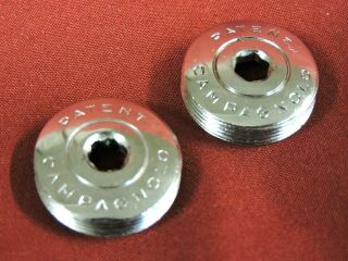 1 Pair Vintage Patent Campagnolo 756 Nuovo Record Crank Dust Caps Covers