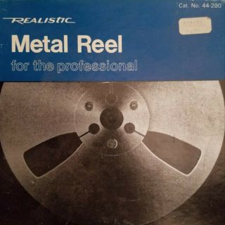 Vintage Realistic 7” Metal Take Up Reel To Reel In