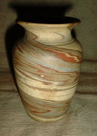 Vintage 5 " Niloak Mission Swirl Evans Pottery Vase