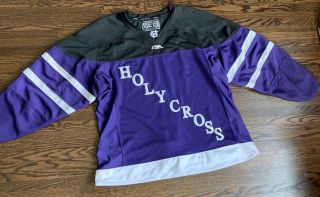 Holy Cross Vintage College Hockey Jersey (authentic And) Made By Gemini