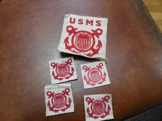 Vintage Usms Military Patches Maritime Service