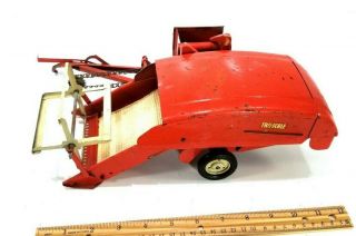Vintage Tru - Scale Pressed Steel Farm Toy Pull Combine Thresher,  1:16 Scale
