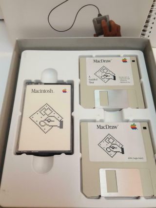 1984 Macintosh MacDraw Graphic Software Disk 512K Enhanced Mac Plus VTG 3