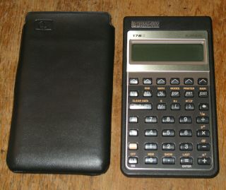 Vintage Hewlett Packard Hp 17bii Business Financial Calculator W/slip Case