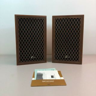 Rare Sansui Sp - 10 Bookshelf Speakers With Manuals Audiophile Stereo
