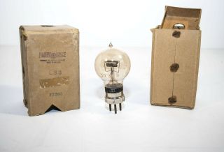 Hard To Find Marconi Osram L.  S.  3 Valve With Etched Glass And Carton 2