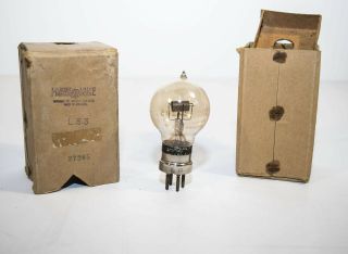 Hard To Find Marconi Osram L.  S.  3 Valve With Etched Glass And Carton 8