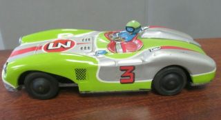 Vintage Haji Japan Tin Litho Friction Racer Race Car 5 - 1/2 "