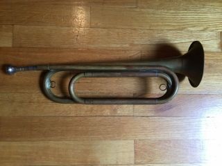 Vintage Official Boy Scout Of America Bsa Rexcraft Brass Bugle One Owner 1970s