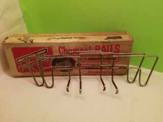 Vintage - Weber Charcoal Rails Cr - 39 Pre Basket Bbq Kettle Grill -