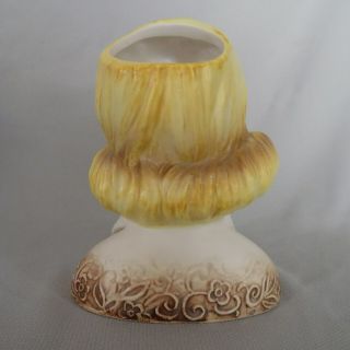 Vintage Lefton Lady Head Vase 624 - 3