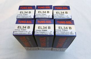 6x Tung - Sol El34b / El34 | Matched Sextet / Six Tubes