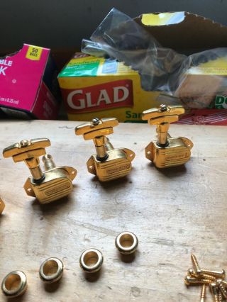 Vintage Grover Imperial tuners Guitar Tuning Pegs Complete Set 4