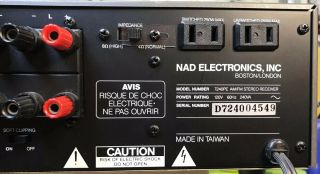 NAD 7240PE Stereo Receiver Powerful Amplifier Amp Power Envelope Vintage 5