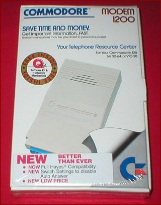 Modem 1200 For The Commodore 64 C64 128 Sx - 64 Vic - 20 Computer