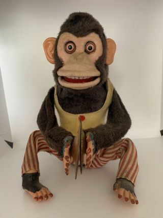 Vintage Jolly Chimp Clapping Monkey Battery Operated Toy Made In Japan By C.  K.