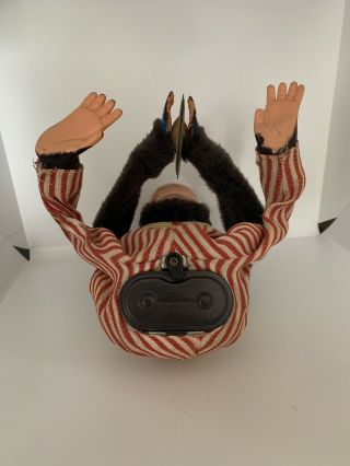 VINTAGE JOLLY CHIMP CLAPPING MONKEY BATTERY OPERATED TOY MADE IN JAPAN BY C.  K. 7