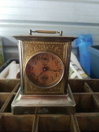 Junghans German Mantle Table Clock Wind Up W/key A.  26 S Vtg M