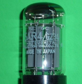 VINTAGE MATSUSHITA 5AR4/GZ34 Vacuum Tube - OLD STOCK JAPAN. 2