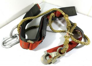 Vintage 1979 Rose Mfg Co Lineman Safety Climbing Belt Model 501072 W/safety Hook