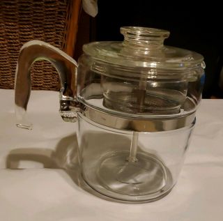 Vintage Pyrex Flameware Glass Stovetop 9 Cup Coffee Pot Percolator 7759