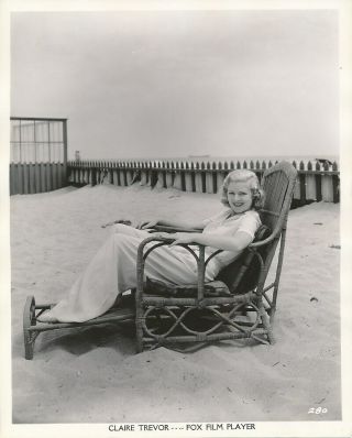 Claire Trevor Candid Malibu Beach Vintage 