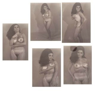Harrison Marks Model " Monique " Vintage Nude 35mm Negatives X 5