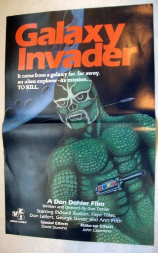 The Galaxy Invader Don Dohler Sci Fi Classic Vintage Mini Poster Flyer 1985