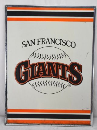Vintage San Francisco Giants Mlb Baseball Team Logo Sign Poster Board 19 " X 14 "
