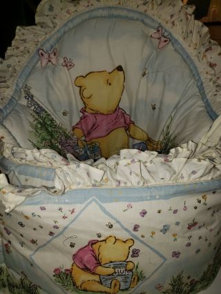 Vintage 1998 Winnie The Pooh Classic Crib Head Set Bumper Baby Bedding Nursery