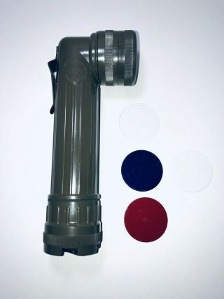 Signal Flashlight - Vintage Us Mx - 991/u Fulton Vietnam Era Military 4 Lenses