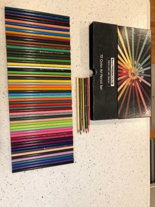 Vintage Berol Prismacolor 64 Color Art Pencil Set No.  972 Missing 8