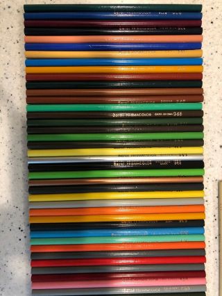 Vintage Berol Prismacolor 64 Color Art Pencil Set No.  972 MISSING 8 3
