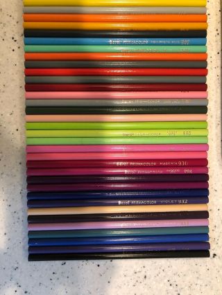 Vintage Berol Prismacolor 64 Color Art Pencil Set No.  972 MISSING 8 4