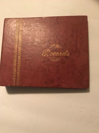 Vintage " 45 Rpm (24) Record Storage Book In Vgc.  Pencil Markings Can Be Erased