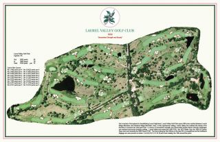 Laurel Valley Golf Club 1958 - Dick Wilson - Vintage Golf Course Map