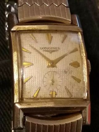 Vintage Longines 17 Jewel 9lt/10k Gold Filled Art Deco Mens Wrist Watch Accurate
