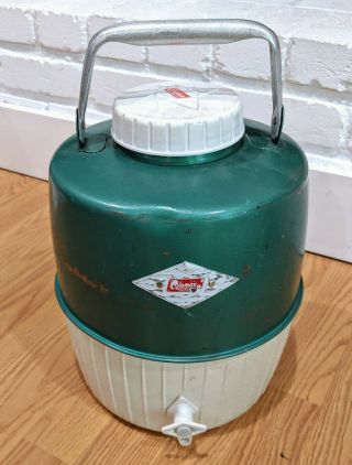 Vintage Coleman Snowlite 2 Gallon Water Jug Green 1960 