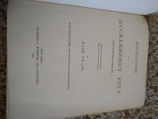 1885 Adventures of Huckleberry Finn,  TRUE First Edition Mark Twain 6