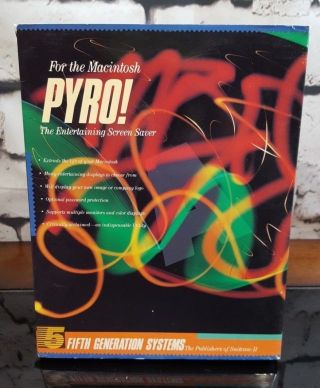 Pyro V4.  0 The Entertaining Screen Saver For Macintosh - Disk Still