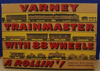 Vintage Varney Ho Trainmaster Train Set Huge Boxed Gn Ab 9 Freight Cars 3 Autos