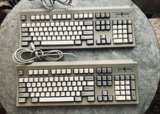 Qty 2 Vintage Silicone Graphics Rt6856t,  Granite Grey,  Ps2 Keyboard
