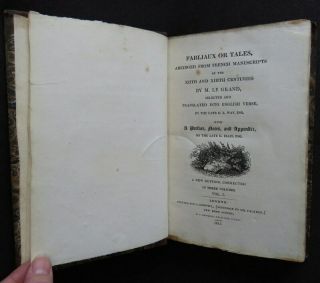 BEWICK 1815 FABLES 3v WOOCUTS Grand FABLIAUX TALES from FRENCH MANUSCRIPTS Way 4