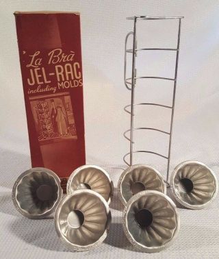 Vintage La Bra Jel - Rac Jell - O Molds 7 Piece 6 Molds With Stand And Box.