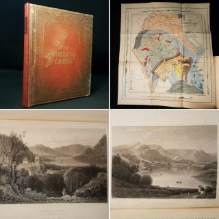 1858 Description English Lakes Harriet Martineau Illustrated Ed 1st Plates Map