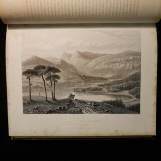 1858 Description ENGLISH LAKES Harriet Martineau ILLUSTRATED ED 1st PLATES Map 7